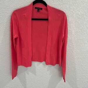 Banana Republic Women's Bright Coral Long Sleeve Cardigan Sweater, sz S